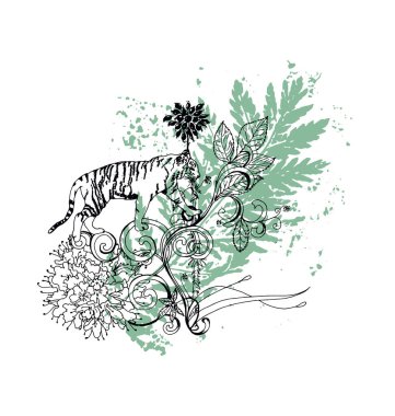 Rus Uzak Doğu doğa illüstrasyonu