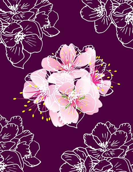 Spring Flowers Seamless Pattern — Stock Photo, Image