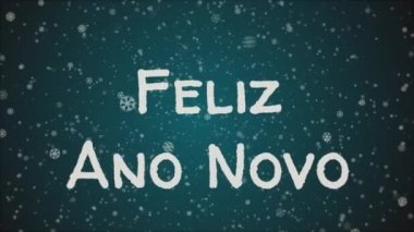 Animasyon Feliz Ano Novo - mutlu yeni yıl Portekizce Dil, tebrik kartı