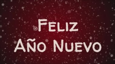 Animasyon Feliz Ano Nuevo - İspanyolca dil, tebrik kartı mutlu yeni yıl