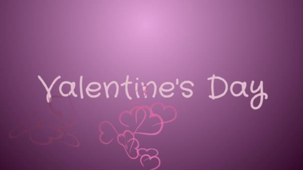 Animazione San Valentino, biglietto di auguri — Video Stock