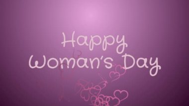 Animasyon mutlu Womans gün, tebrik kartı
