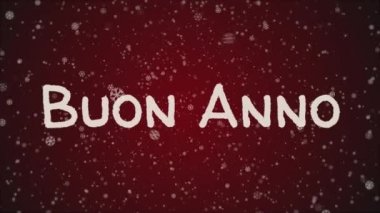 Animasyon Buon Anno, mutlu yeni yıl içinde İtalyanca dil, tebrik kartı.