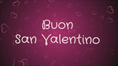 Animasyon Buon San Valentino, mutlu sevgililer günü İtalyan dili, tebrik kartı