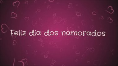 Animasyon Feliz dia dos Namorados, mutlu sevgililer günü Portekizce Dil, tebrik kartı