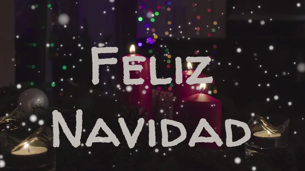 Tarjeta Feliz Navidad, Feliz Navidad en español — Foto de Stock