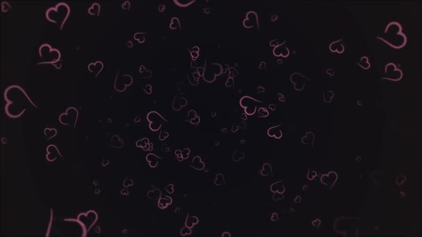 Animation hearts, no text, greeting card — Stock Video