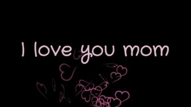 Sen anne, anneler günü, tebrik kartı seviyorum animasyon