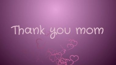 Animasyon teşekkürler anne, anneler günü, tebrik kartı