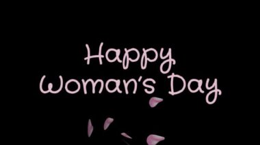 Animasyon mutlu Womans gün, tebrik kartı