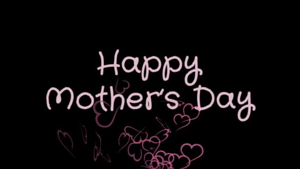 Animación Feliz Día de las Madres, tarjeta de felicitación — Vídeo de stock