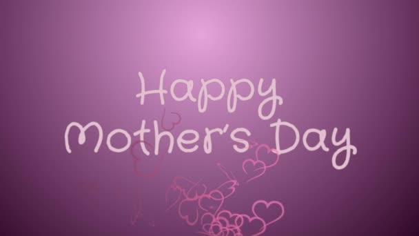 Animatie Happy Mothers day, wenskaart — Stockvideo