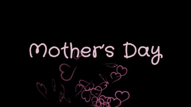 Animación Día de las madres, tarjeta de felicitación — Vídeos de Stock