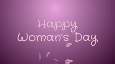 Animasyon mutlu Womans gün, tebrik kartı