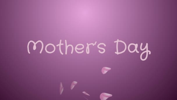 Animáció anyák napja, üdvözlőlap — Stock videók