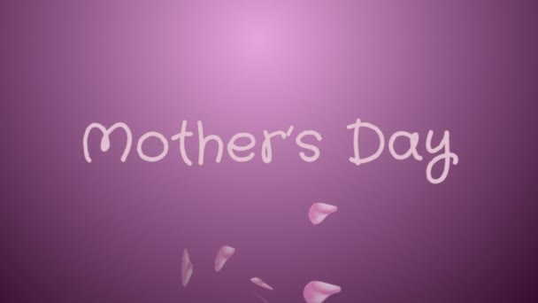 Animación Día de las madres, tarjeta de felicitación — Vídeo de stock