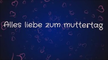 Animasyon Alles liebe zum muttertag, mutlu anneler günü Alman dil, tebrik kartı