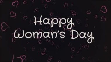 Animasyon mutlu Womans gün, tebrik kartı