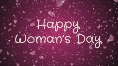 Animasyon mutlu Womans gün, tebrik kartı
