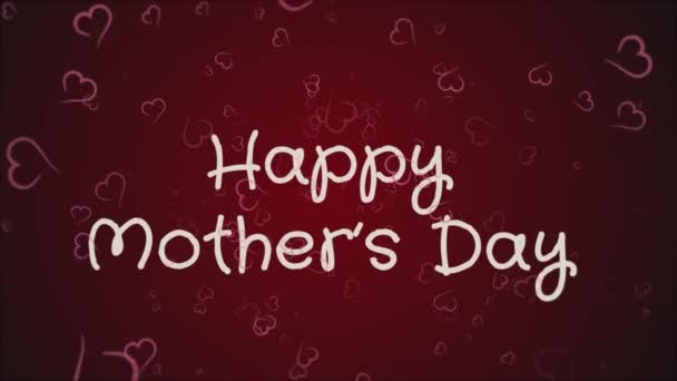 Animazione Happy Mothers day, biglietto di auguri — Video Stock