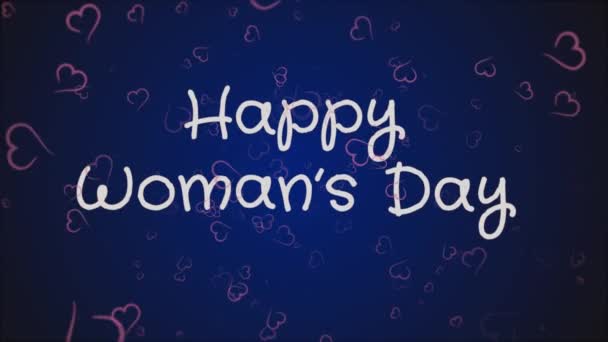 Animation glücklicher Frauentag, Grußkarte — Stockvideo