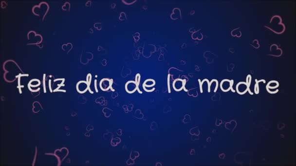 Animation Feliz dia de la madre, Bonne fête des Mères en langue espagnole, carte de voeux — Video