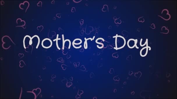 Animación Día de las madres, tarjeta de felicitación — Vídeo de stock