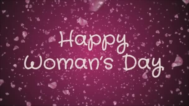 Animatie gelukkig Womans dag, wenskaart — Stockvideo