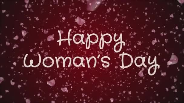 Animasi Happy Womans Day, kartu ucapan — Stok Video