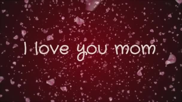 Animation Je t'aime maman, fête des mères, carte de voeux — Video