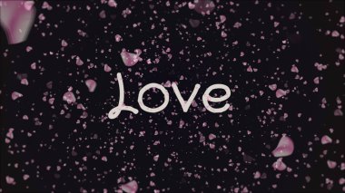 Sevgililer günü tebrik kartı - aşk, pembe yaprakları