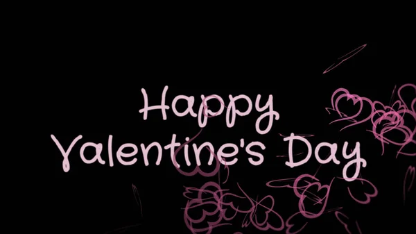 С днем Святого Валентина, открытка, розовые сердца — стоковое фото