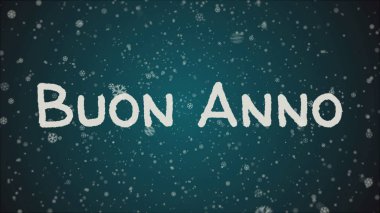 Buon Anno, mutlu yeni yıl içinde İtalyanca dil, tebrik kartı.