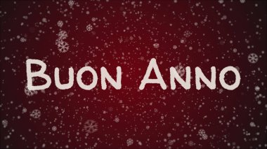 Buon Anno, mutlu yeni yıl içinde İtalyanca dil, tebrik kartı.