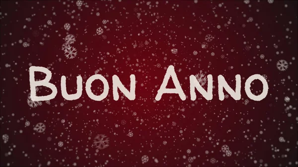Buon Anno, boldog új évet olasz nyelven üdvözlő kártya. — Stock Fotó