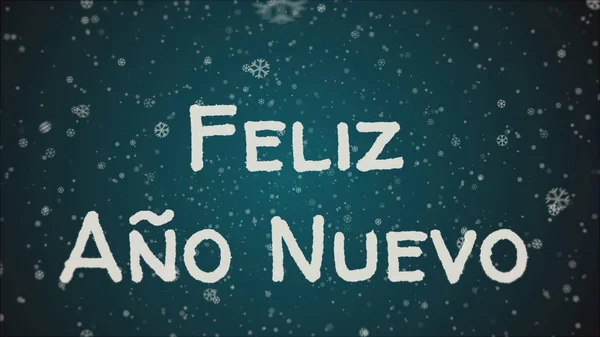 Feliz ΑΝΩ Nuevo - ευτυχισμένο το νέο έτος στην ισπανική γλώσσα, ευχετήρια κάρτα — Φωτογραφία Αρχείου