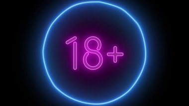 Animasyon zoom yanıp sönen Neon işareti