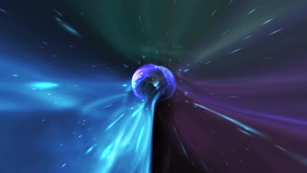 Animatie Galaxy bal abstracte achtergrond — Stockvideo