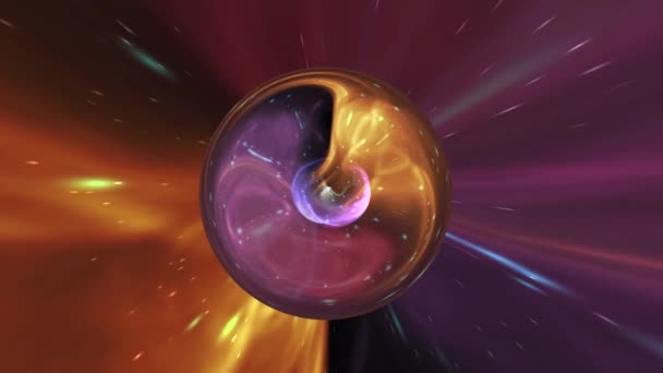 Animációs galaxis labda absztrakt háttér — Stock videók