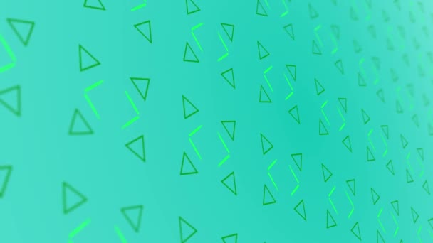 삼각형과 선이 있는 3D 애니메이션 배경 — 비디오