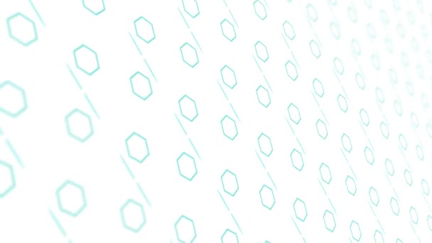 3D-animering bakgrund med Hexagon och Lines — Stockvideo