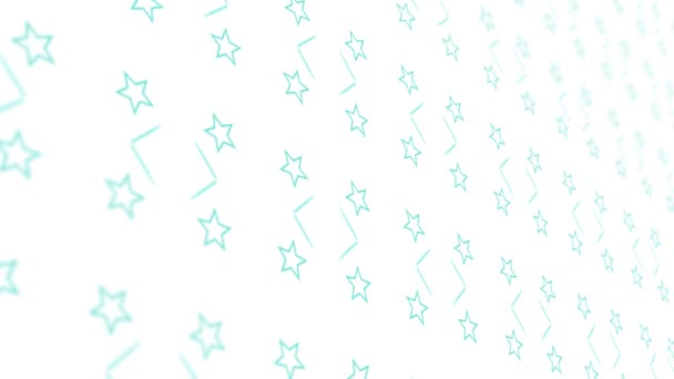 Yıldızlar ve çizgiler ile 3d animasyon arka plan — Stok video