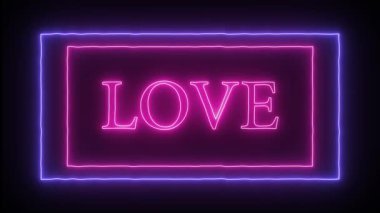 Animasyon neon işareti 