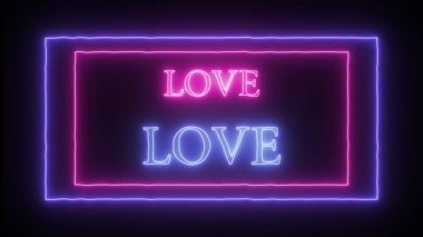 Animasyon neon işareti 