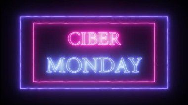 Animasyon yanıp sönen neon reklam 
