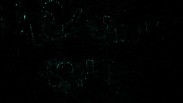 Código digital de datos de animación 3D con texto "Black Friday Sale" — Vídeo de stock