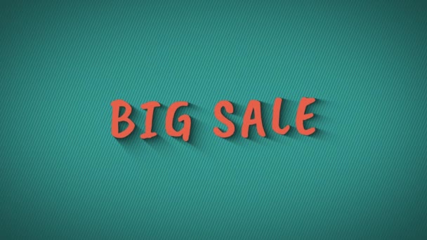Animowane litery odbijając "Big sale" — Wideo stockowe