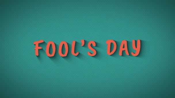 Geanimeerde stuiteren letters "Fools Day" — Stockvideo