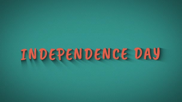 Lettres animées rebondissantes "Jour de l'indépendance " — Video