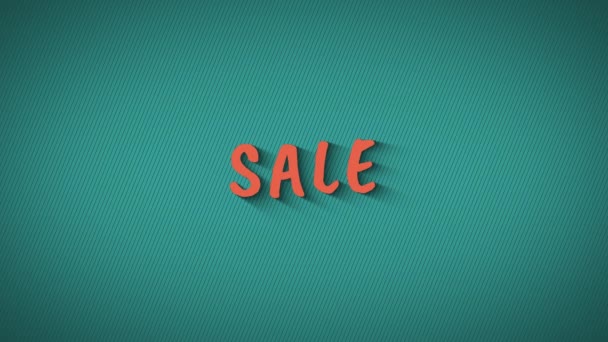 Animerad studsande bokstäver "försäljning" — Stockvideo